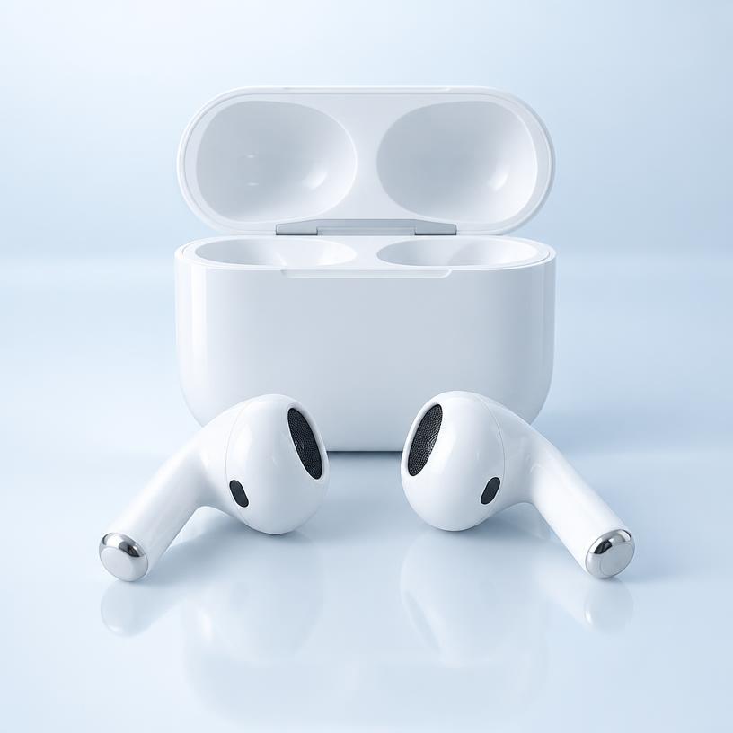 AirPods 4 bele brezžične slušalke s škatlico
